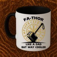 Fa-Thor Like a Dad But Way Cooler Coffee Mug thumb 2