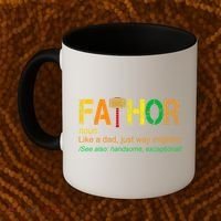 Fa-thor Like Dad Just Way Mightier Coffee Mug thumb 2