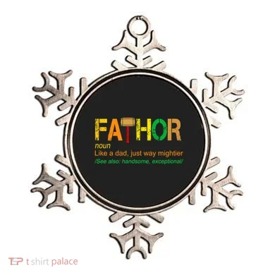 Fa-thor Like Dad Just Way Mightier Ornament