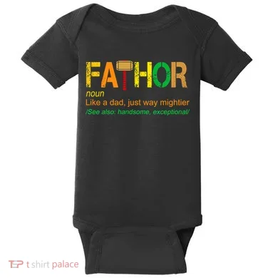 Fa-thor Like Dad Just Way Mightier Baby Bodysuit
