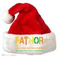 Fa-thor Like Dad Just Way Mightier Santa Hat thumb 0