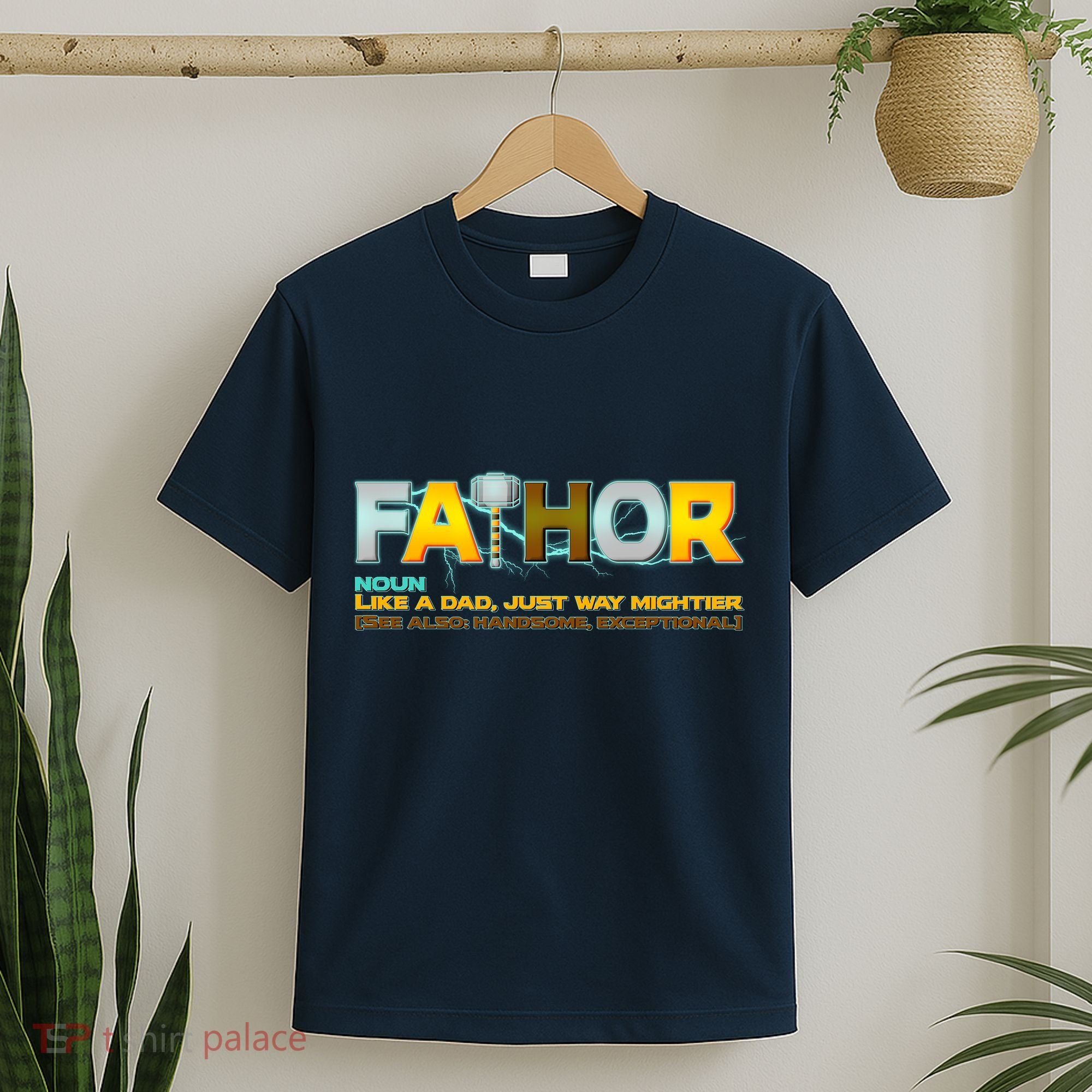 Fa-Thor Mighty Dad Lightning T-Shirt