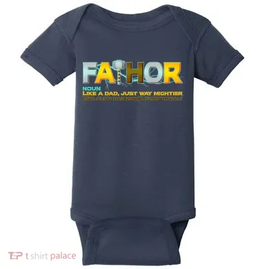 Fa-Thor Mighty Dad Lightning Baby Bodysuit