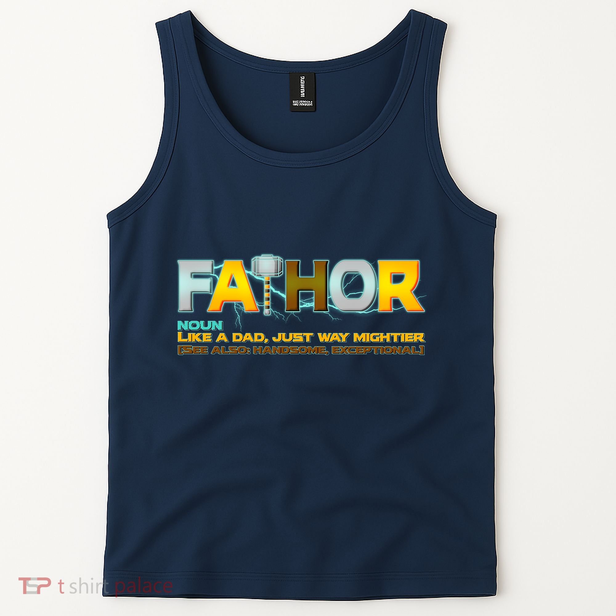 Fa-Thor Mighty Dad Lightning Tank Top