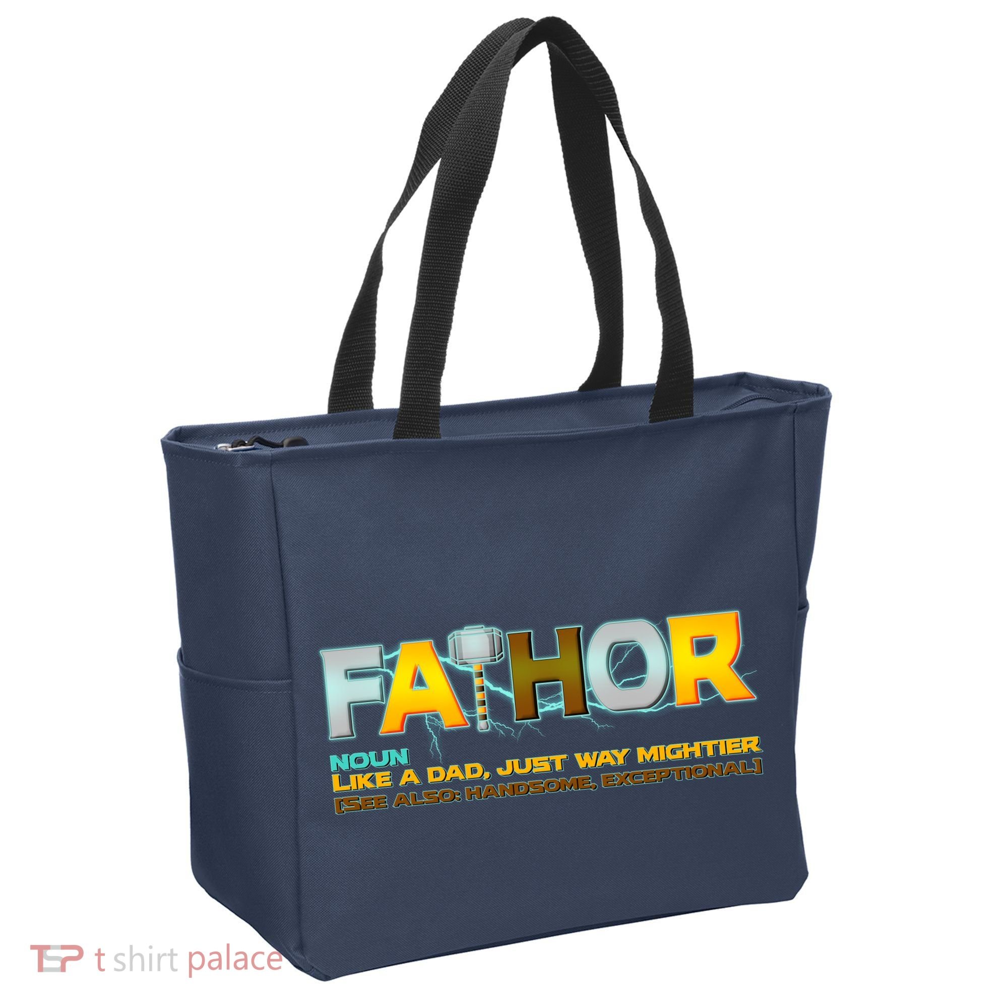 Fa-Thor Mighty Dad Lightning Tote Bag