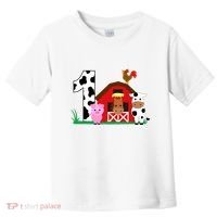 Farm Animals 1st Birthday 1 Year Old Birthday Party Toddler T-Shirt thumb 0