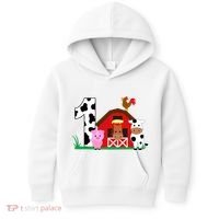 Farm Animals 1st Birthday 1 Year Old Birthday Party Kids Hoodie thumb 0