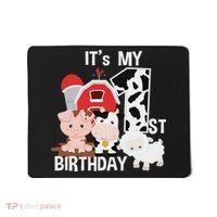Farm Animals 1 Year Old It's My 1st Birthday Party Mousepad thumb 0