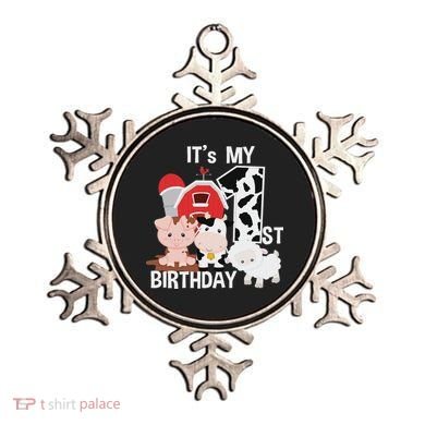 Farm Animals 1 Year Old It's My 1st Birthday Party Ornament