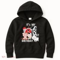 Farm Animals 1 Year Old It's My 1st Birthday Party Kids Hoodie thumb 0