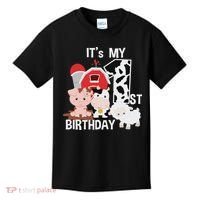 Farm Animals 1 Year Old It's My 1st Birthday Party Kids T-Shirt thumb 0