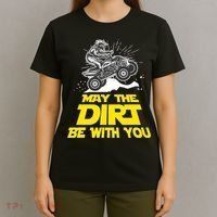Funny ATV 4 Wheeler Quad Riding May The Dirt Be With You T-Shirt thumb 4