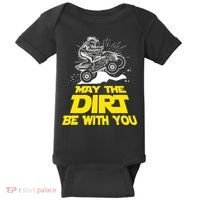 Funny ATV 4 Wheeler Quad Riding May The Dirt Be With You Baby Bodysuit thumb 0