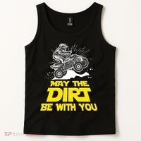 Funny ATV 4 Wheeler Quad Riding May The Dirt Be With You Tank Top thumb 2