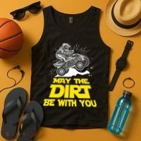 Funny ATV 4 Wheeler Quad Riding May The Dirt Be With You Tank Top thumb 4