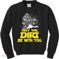 Funny ATV 4 Wheeler Quad Riding May The Dirt Be With You Kids Sweatshirt thumb 0