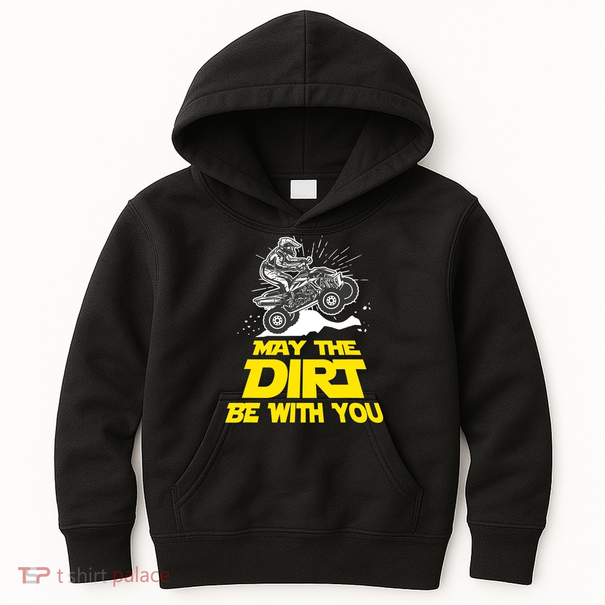 Funny ATV 4 Wheeler Quad Riding May The Dirt Be With You Kids Hoodie