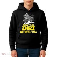 Funny ATV 4 Wheeler Quad Riding May The Dirt Be With You Kids Hoodie thumb 4