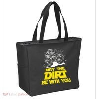 Funny ATV 4 Wheeler Quad Riding May The Dirt Be With You Tote Bag thumb 2