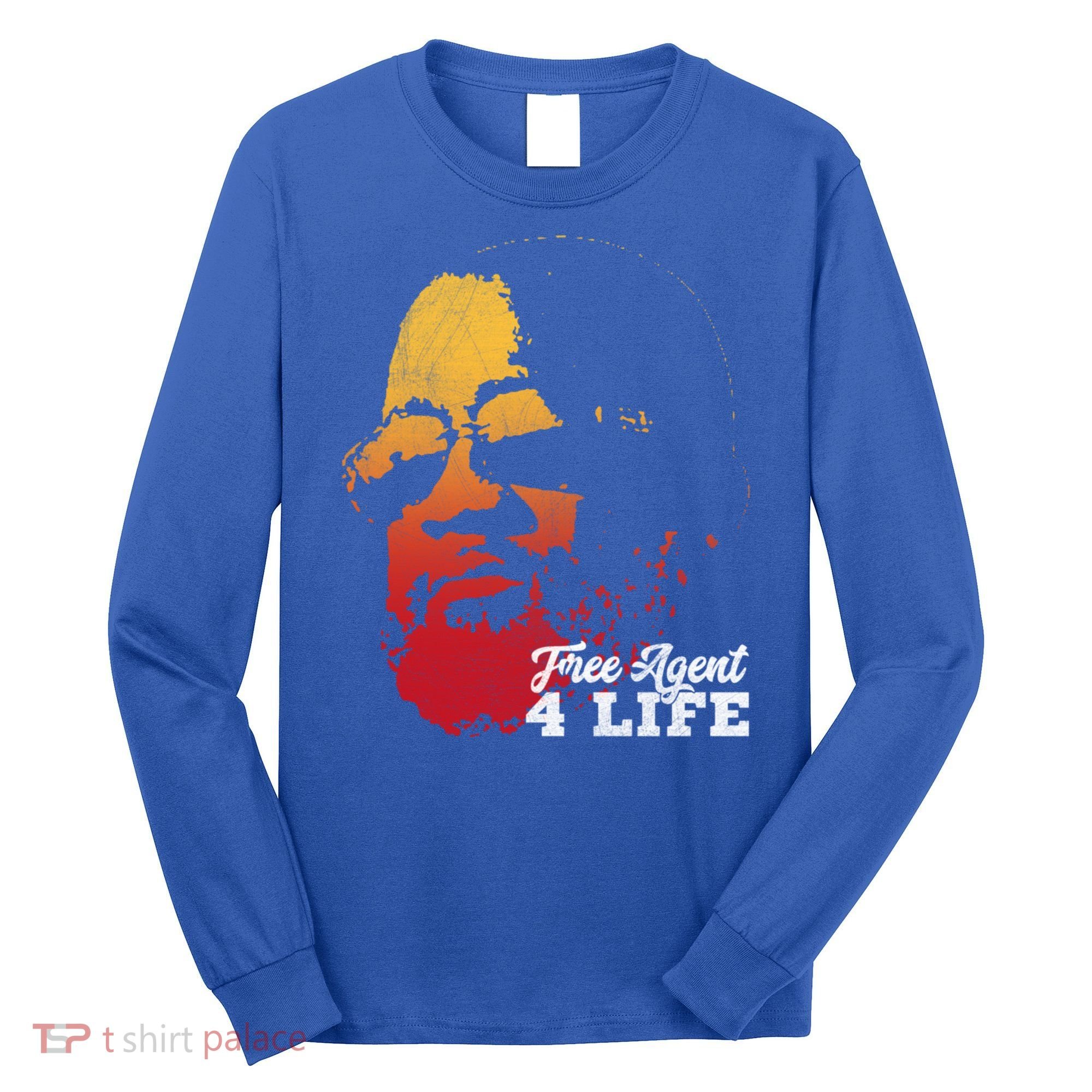 Free Agent 4 Life Coach Gang Wear Retro Graphic Tee Long Sleeve Shirt