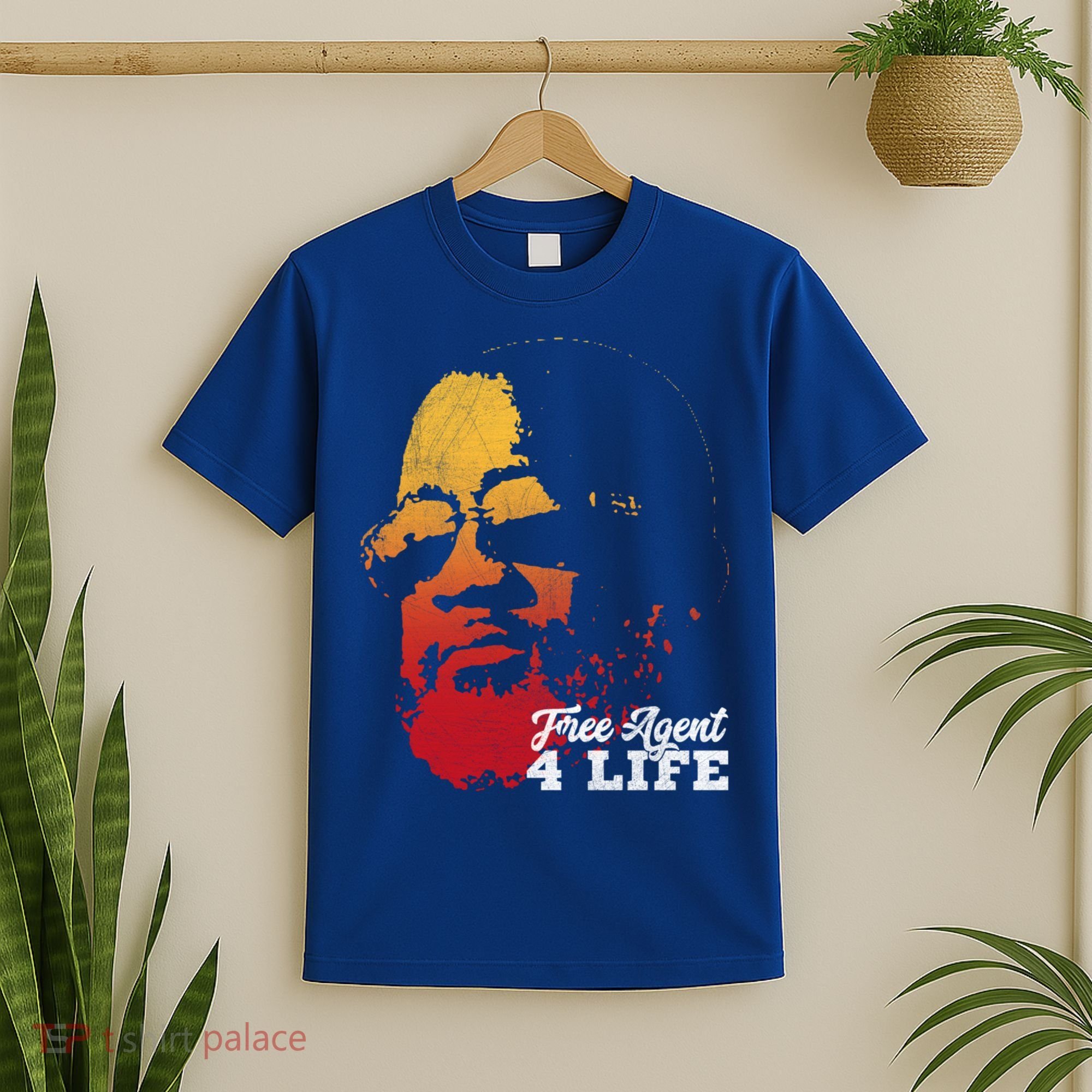Free Agent 4 Life Coach Gang Wear Retro Graphic Tee T-Shirt