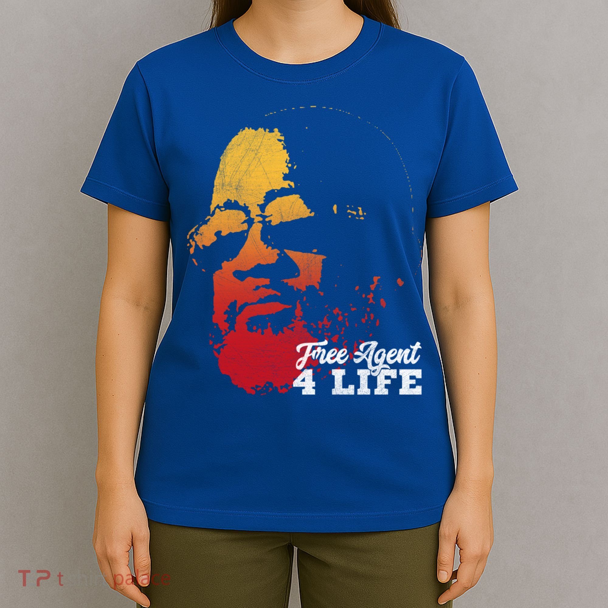Free Agent 4 Life Coach Gang Wear Retro Graphic Tee T-Shirt