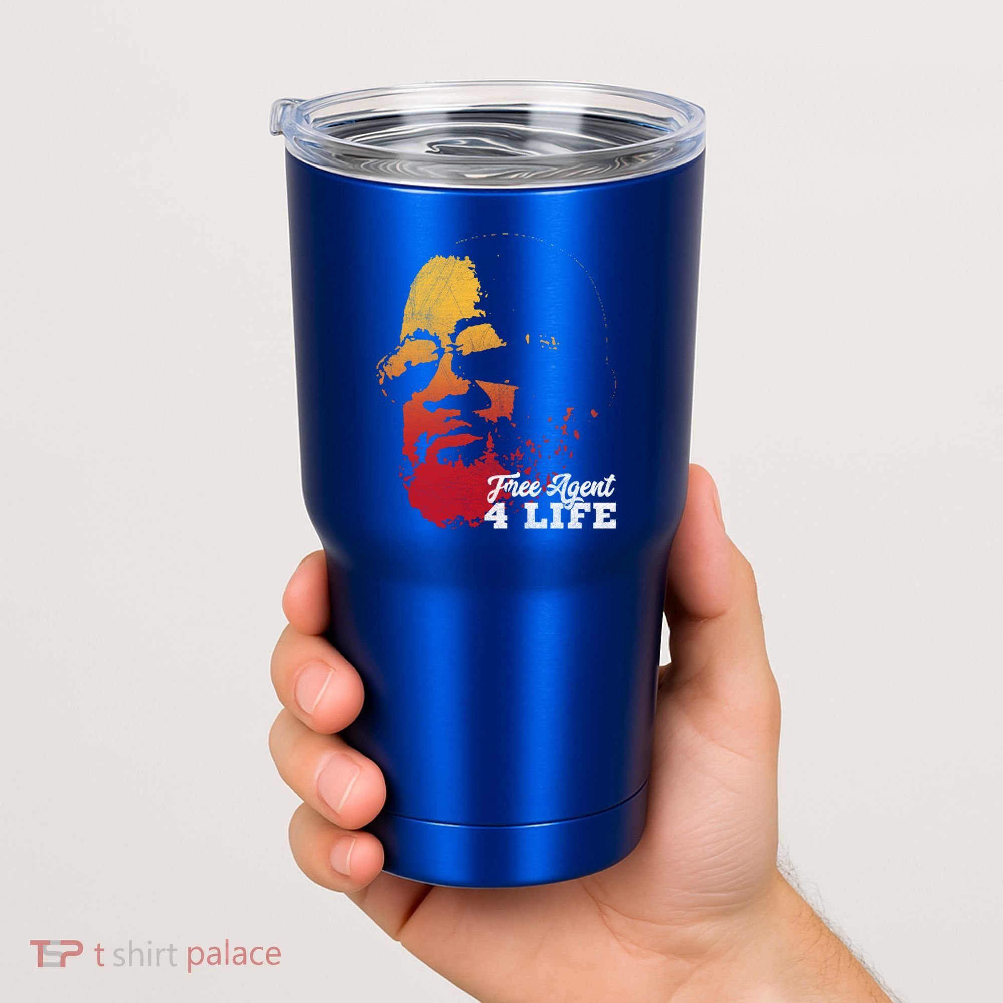 Free Agent 4 Life Coach Gang Wear Retro Graphic Tee Tumbler