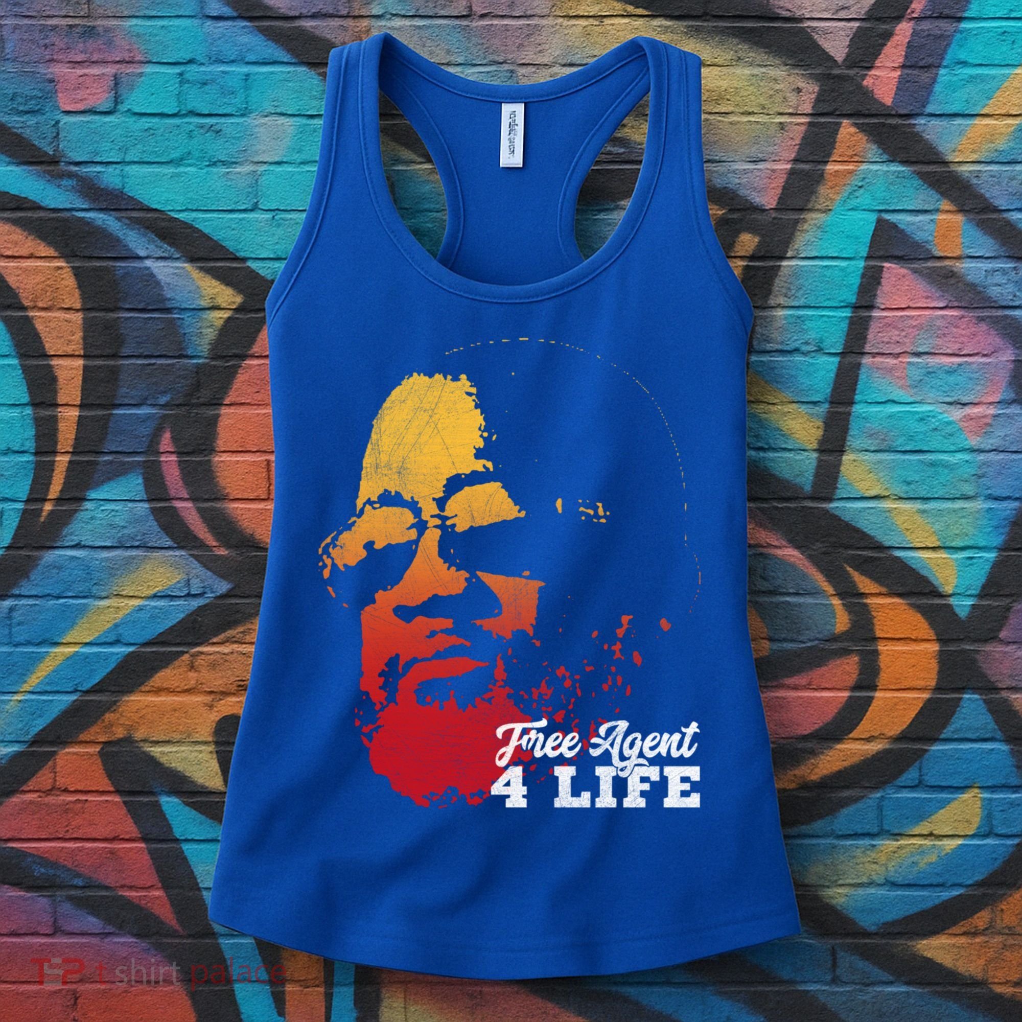 Free Agent 4 Life Coach Gang Wear Retro Graphic Tee Women's Tank Top