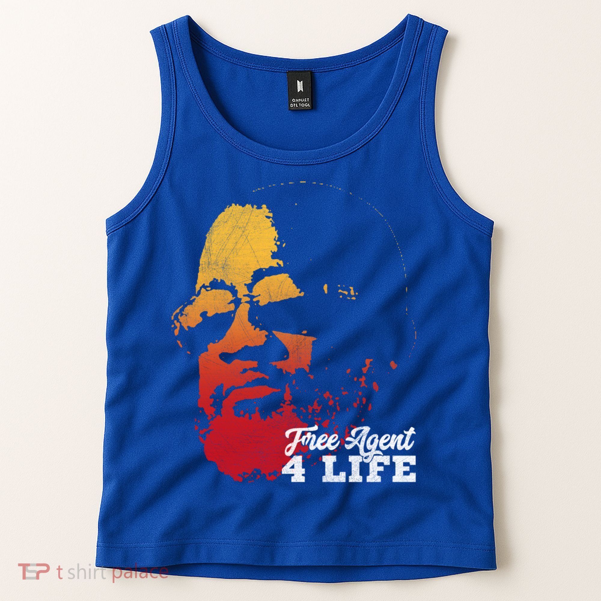 Free Agent 4 Life Coach Gang Wear Retro Graphic Tee Tank Top