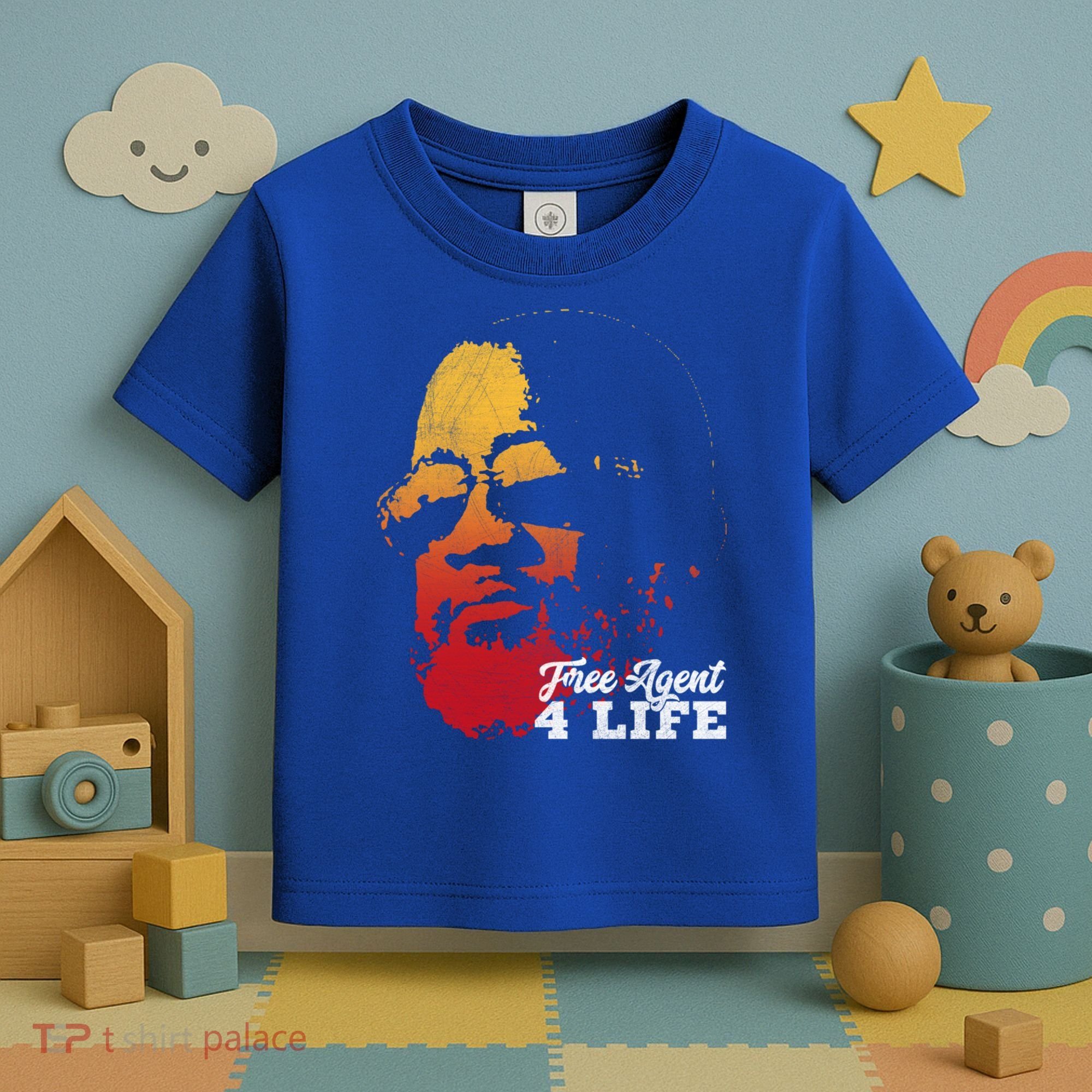 Free Agent 4 Life Coach Gang Wear Retro Graphic Tee Toddler T-Shirt