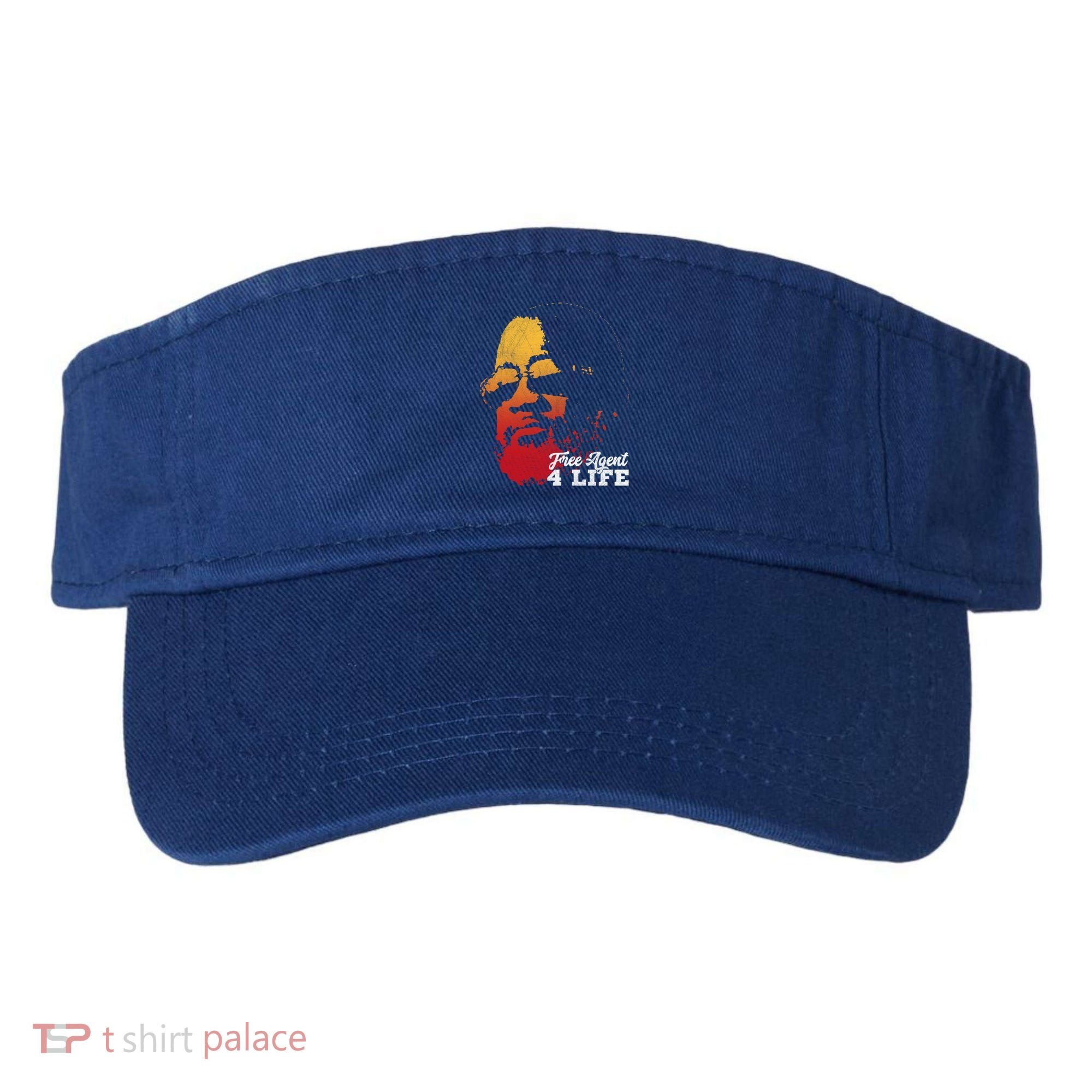 Free Agent 4 Life Coach Gang Wear Retro Graphic Tee Visor