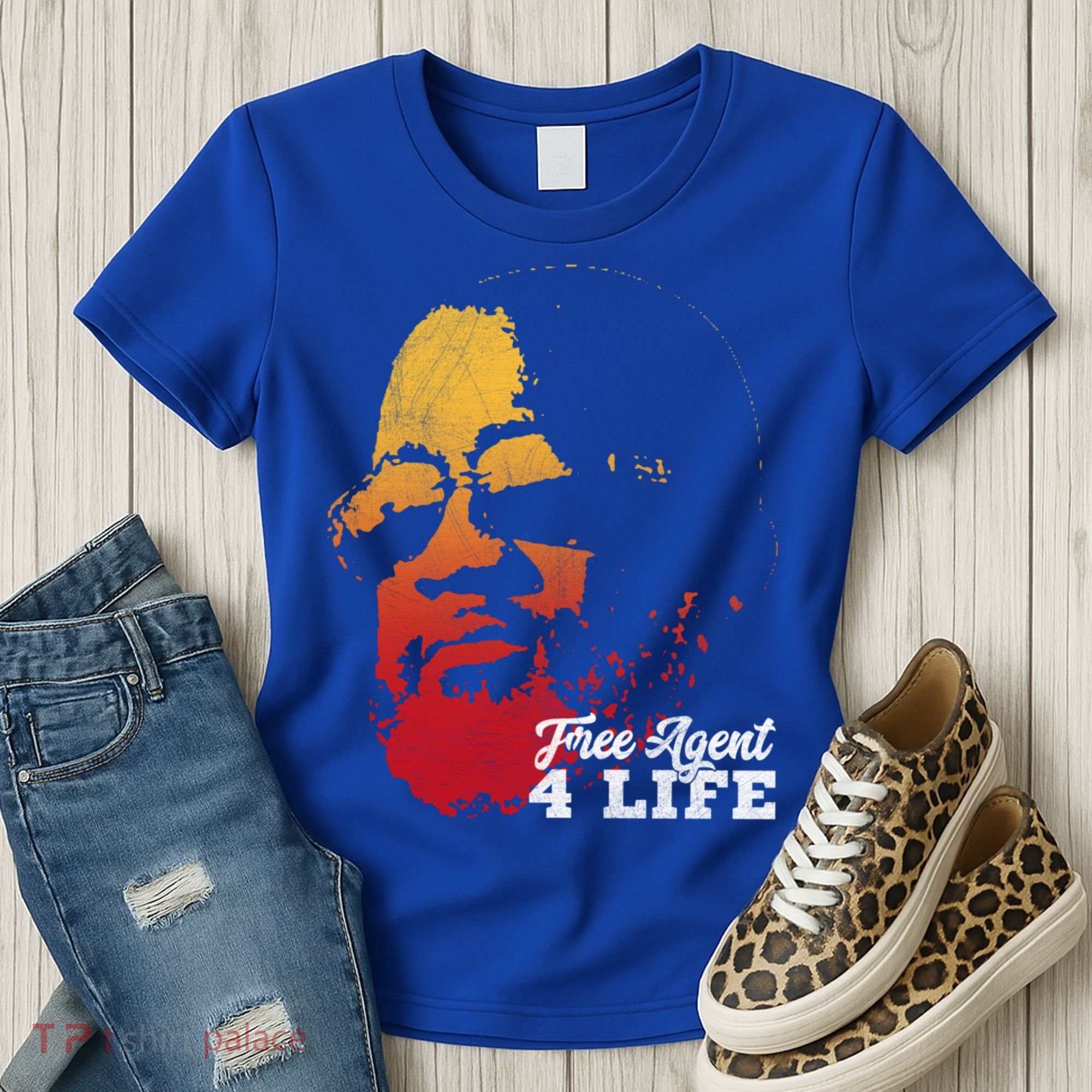 Free Agent 4 Life Coach Gang Wear Retro Graphic Tee Women's T-Shirt
