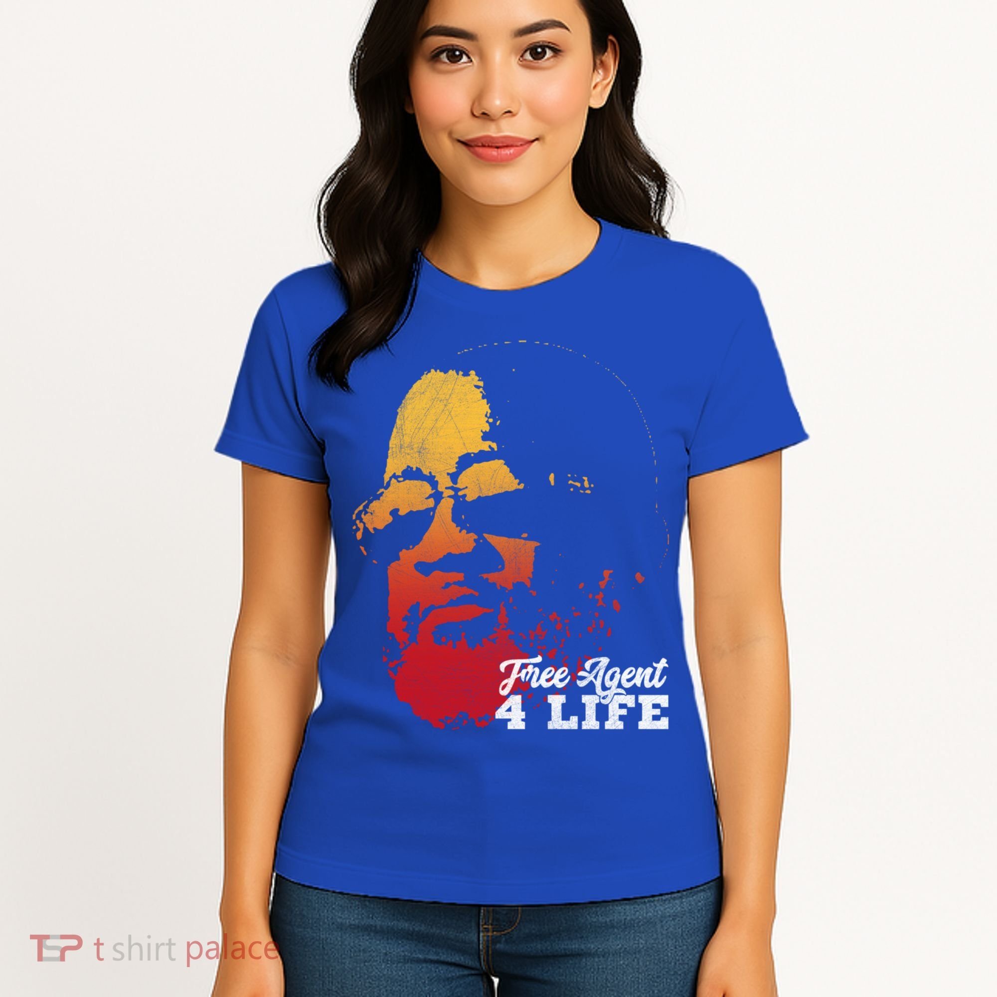 Free Agent 4 Life Coach Gang Wear Retro Graphic Tee Women's T-Shirt