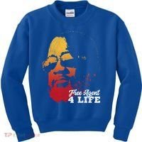 Free Agent 4 Life Coach Gang Wear Retro Graphic Tee Kids Sweatshirt thumb 0