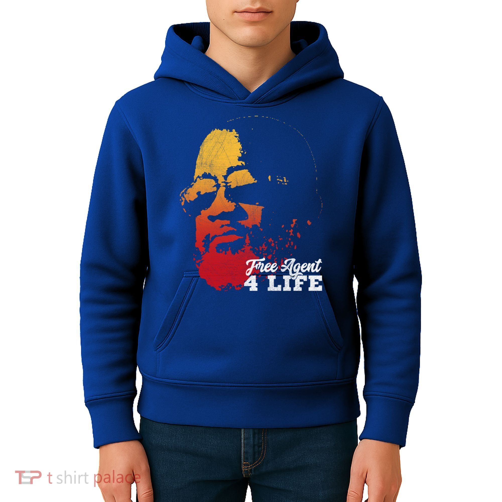Free Agent 4 Life Coach Gang Wear Retro Graphic Tee Kids Hoodie