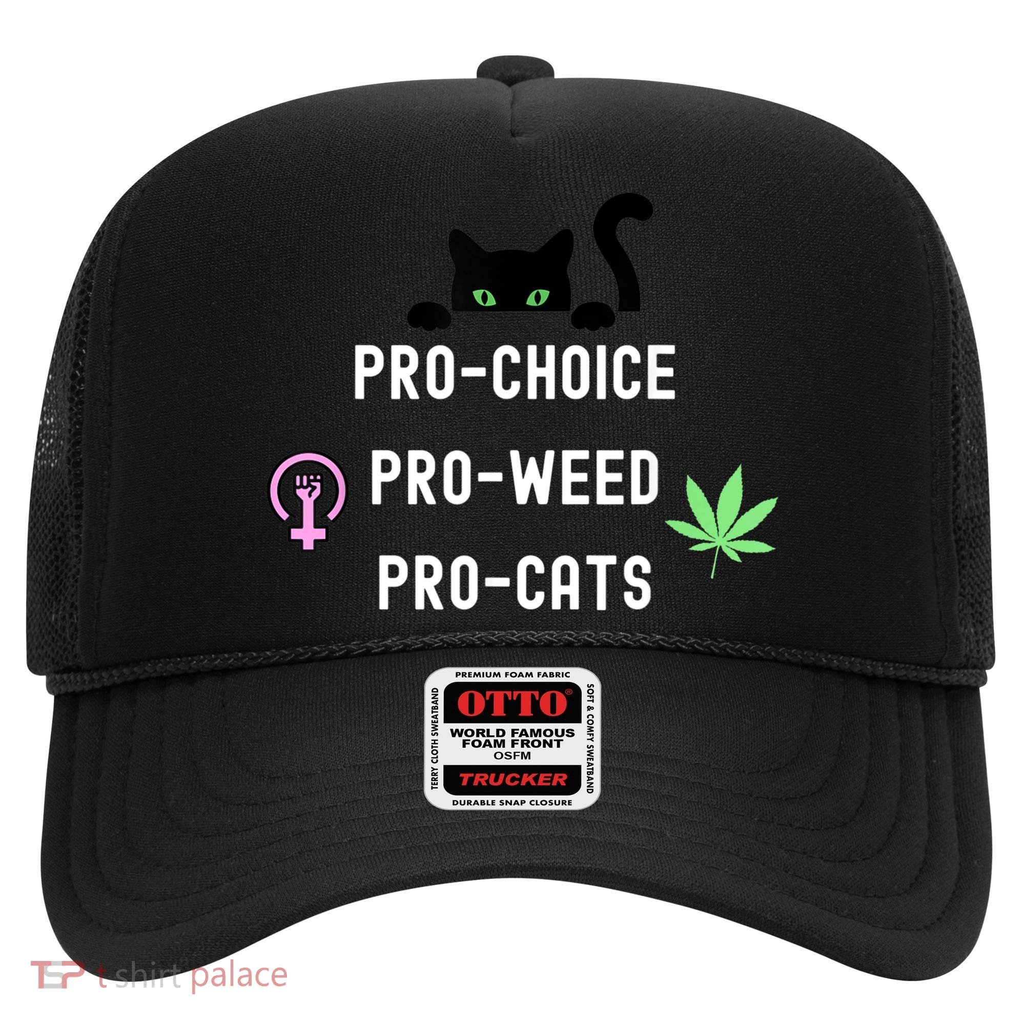 Feminism And 420 Funny Pro Choice Pro Cats Pro Weed Feminist Hat