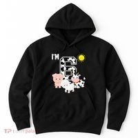 Farm Animals 6th Birthday 6 Year Old Birthday Party Hoodie thumb 0