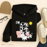Farm Animals 6th Birthday 6 Year Old Birthday Party Hoodie thumb 4