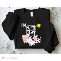 Farm Animals 6th Birthday 6 Year Old Birthday Party Sweatshirt thumb 2