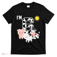 Farm Animals 6th Birthday 6 Year Old Birthday Party T-Shirt thumb 0