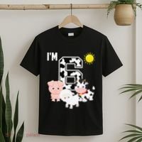 Farm Animals 6th Birthday 6 Year Old Birthday Party T-Shirt thumb 2