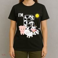 Farm Animals 6th Birthday 6 Year Old Birthday Party T-Shirt thumb 4