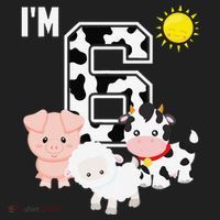 Farm Animals 6th Birthday 6 Year Old Birthday Party Beanie thumb 2