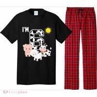 Farm Animals 6th Birthday 6 Year Old Birthday Party Pajama Set thumb 0