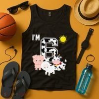 Farm Animals 6th Birthday 6 Year Old Birthday Party Tank Top thumb 4