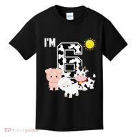 Farm Animals 6th Birthday 6 Year Old Birthday Party Kids T-Shirt thumb 0