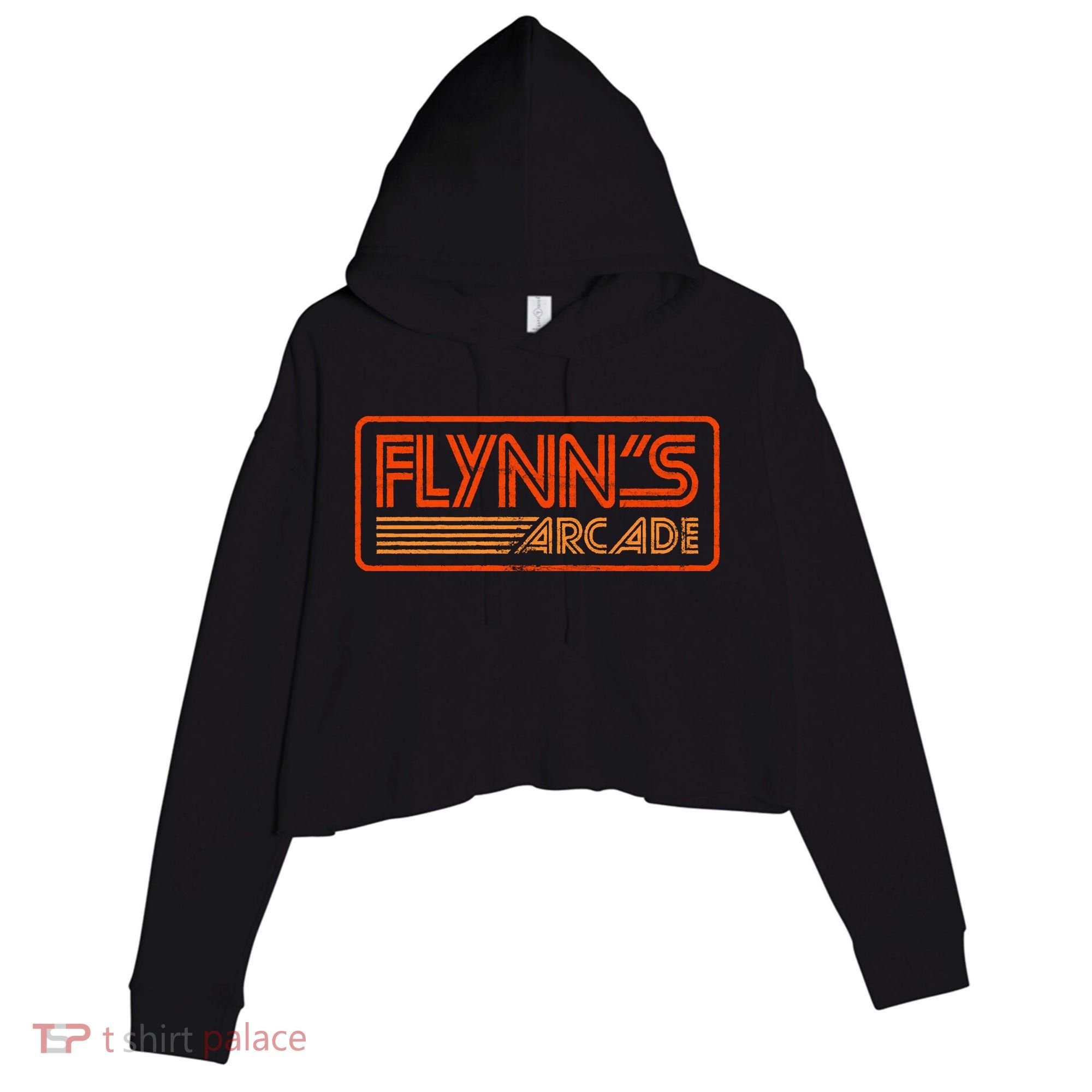 Flynn&39;s Arcade ✅ 80s Retro Crop Fleece Hoodie