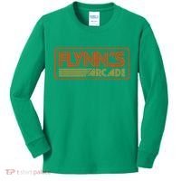 Flynn&39;s Arcade ✅ 80s Retro Kids Long Sleeve Shirt thumb 0