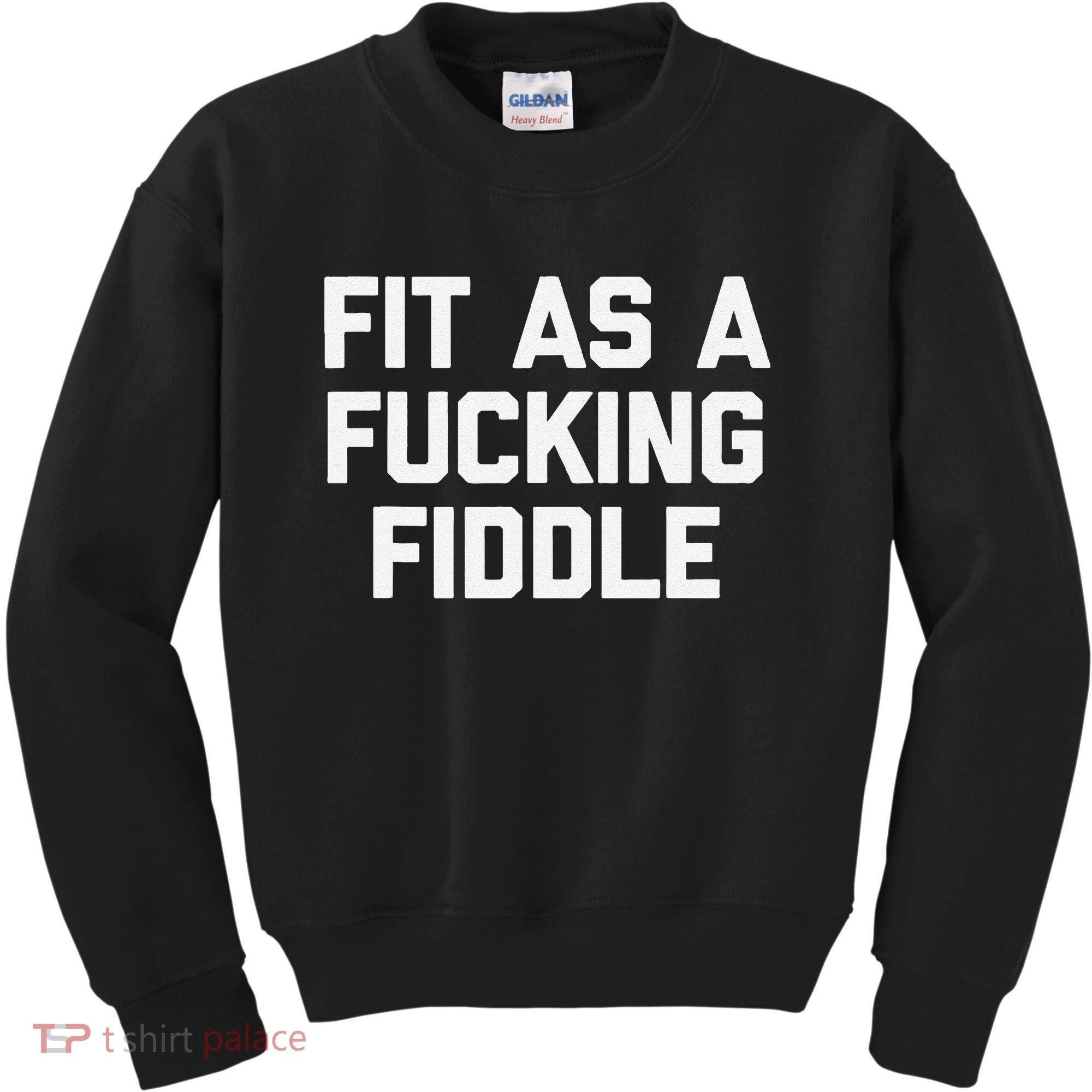 Fit As A Fucking Fiddle Funny Saying Sarcastic Novelty Kids Sweatshirt