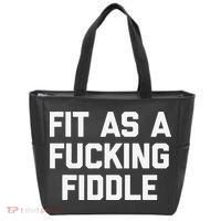 Fit As A Fucking Fiddle Funny Saying Sarcastic Novelty Tote Bag thumb 0